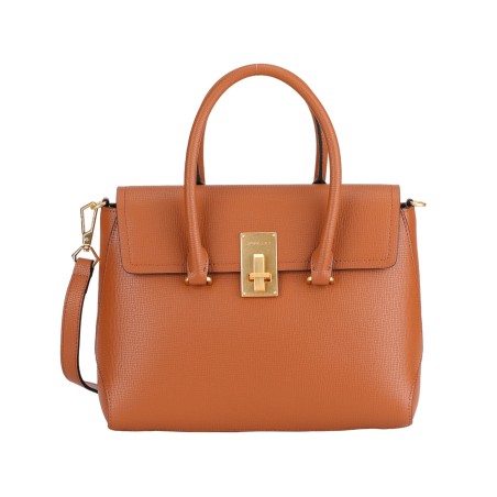 Sac à main rabat cuir Ambre