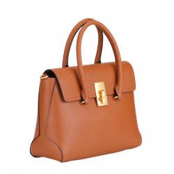 Sac à main rabat cuir Ambre