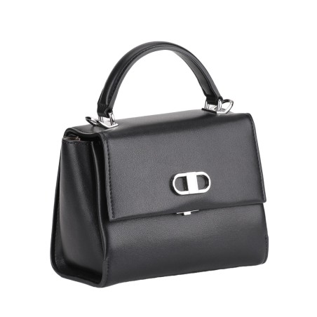 Sac à main à rabat croûte de cuir Jeanne