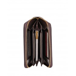 Portefeuille zippé cuir Camille