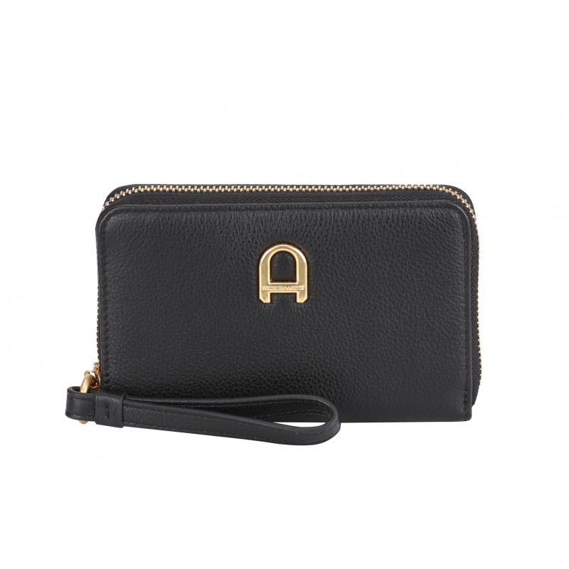 Portefeuille zippé cuir Camille