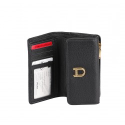 Portefeuille zippé cuir Camille