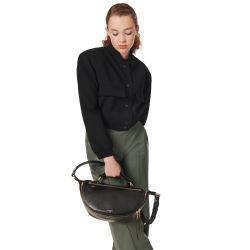 Sac Porté Croisé M Origami en Cuir