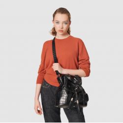 Sac Seau M Premier Flirt en Cuir Façon Croco