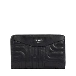 Portefeuille Compact Midi-Minuit en Cuir