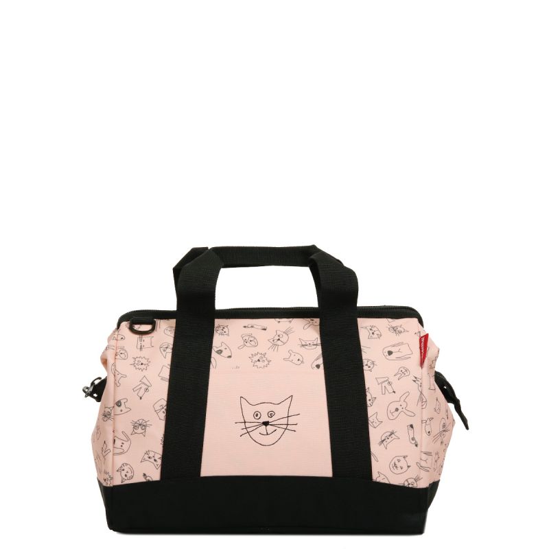 Sac de Voyage Allrounder M Kids Cats and Dogs Pink en Toile - Reisenthel Sac de Voyage Allrounder M Kids Cats and Dogs Pink en Toile - Reisenthel