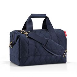 Sac de Voyage Allrounder M Rhombus Midnight Gold en Toile - Reisenthel
