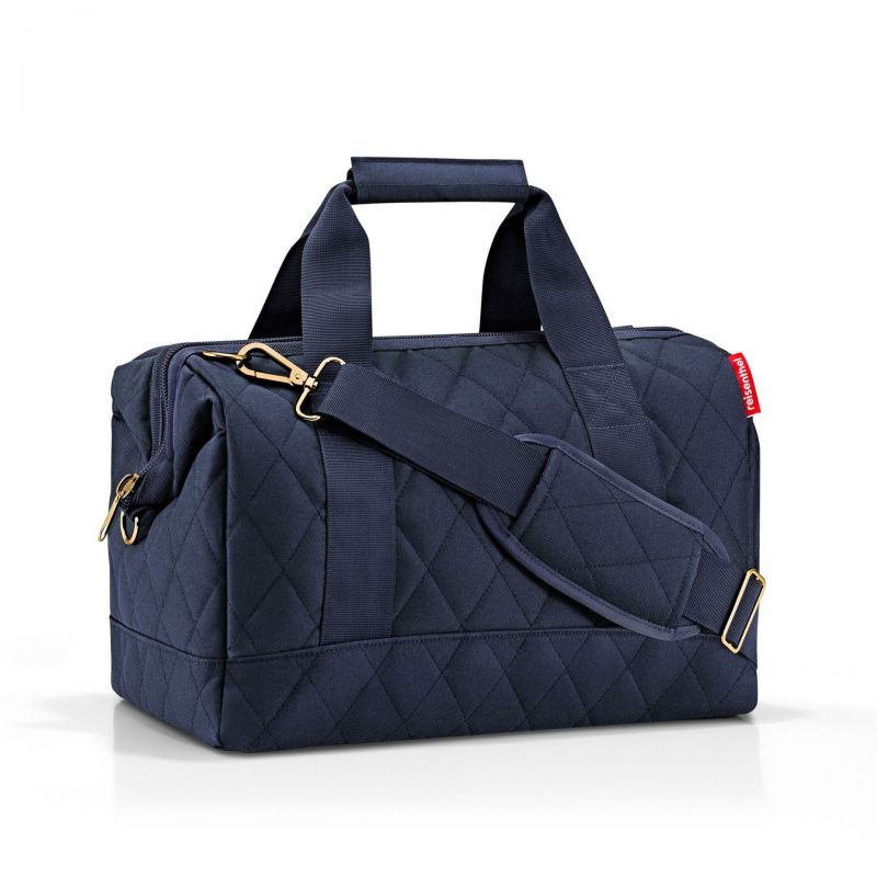 Sac de Voyage Allrounder M Rhombus Midnight Gold en Toile - Reisenthel Sac de Voyage Allrounder M Rhombus Midnight Gold en Toile - Reisenthel