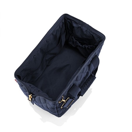 Sac de Voyage Allrounder M Rhombus Midnight Gold en Toile - Reisenthel