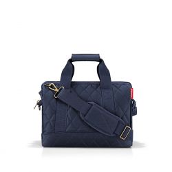 Sac de Voyage Allrounder M Rhombus Midnight Gold en Toile - Reisenthel