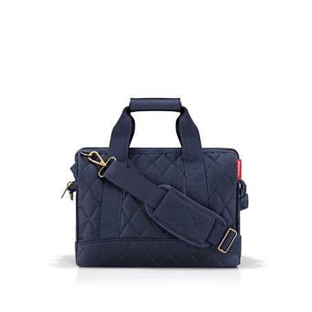 Sac de Voyage Allrounder M Rhombus Midnight Gold en Toile - Reisenthel