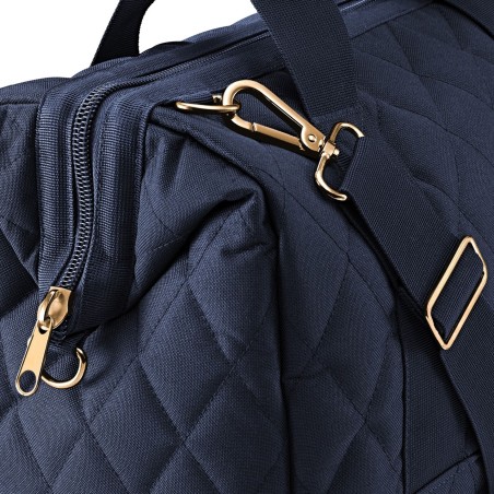 Sac de Voyage Allrounder M Rhombus Midnight Gold en Toile - Reisenthel