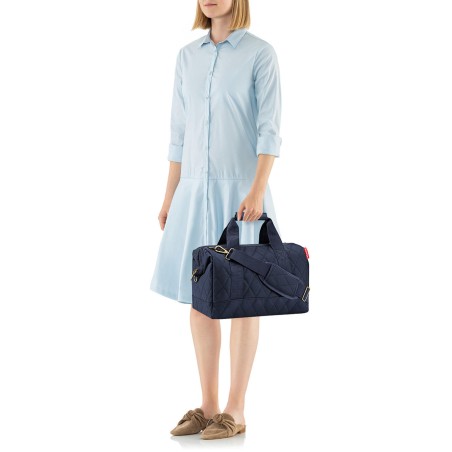 Sac de Voyage Allrounder M Rhombus Midnight Gold en Toile - Reisenthel