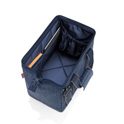 Sac de Voyage Allrounder M Herringbone Dark Blue en Toile - Reisenthel