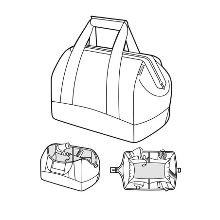 Sac de Voyage Allrounder M OP-Art en Toile - Reisenthel