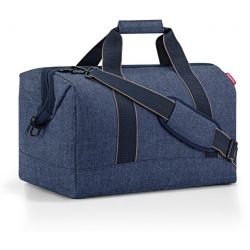 Sac de Voyage Allrounder L Herringbone Dark Blue en Toile 