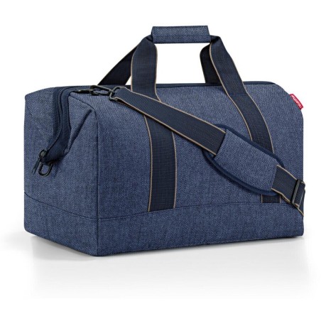 Sac de Voyage Allrounder L Herringbone Dark Blue en Toile 