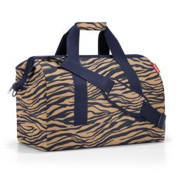 Sac de Voyage Allrounder L Herringbone Dark Blue en Toile