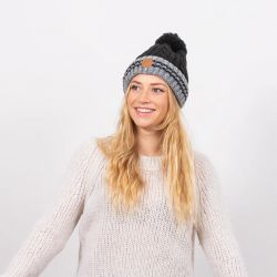 Bonnet 3 Pompons Creamy Gin - Cabaia