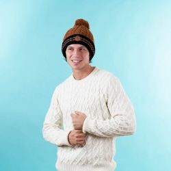 Bonnet 3 Pompons Creamy Gin - Cabaia