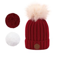 Bonnet 3 Pompons Kir Royal Polaire - Cabaia