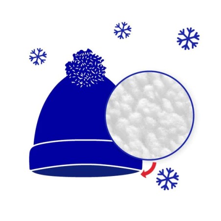 Bonnet 3 Pompons Kir Royal Polaire - Cabaia