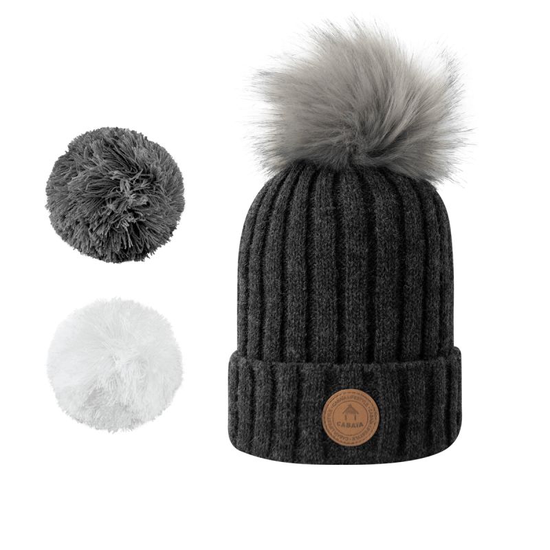 Bonnet 3 Pompons Kir Royal Polaire - Cabaia Bonnet 3 Pompons Kir Royal Polaire - Cabaia