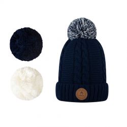 Bonnet 3 Pompons Sazerac Polaire - Cabaia