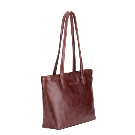 Moyen sac shopping Edith en cuir