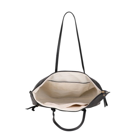Sac shopping L en cuir