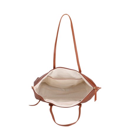 Sac shopping L en cuir