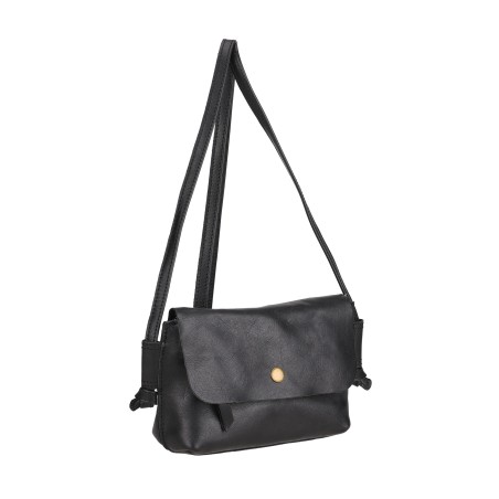 Sac bandoulière rabat S en cuir