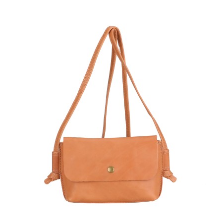 Sac bandoulière rabat S en cuir