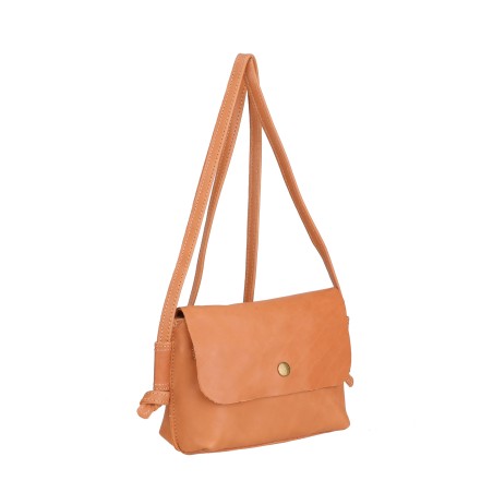 Sac bandoulière rabat S en cuir