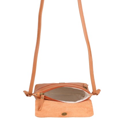 Sac bandoulière rabat S en cuir