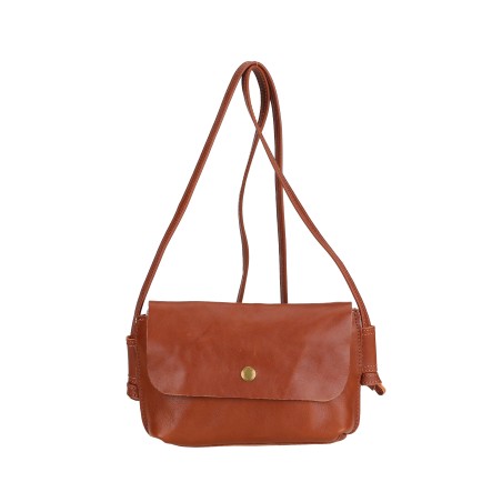 Sac bandoulière rabat S en cuir