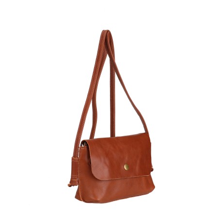 Sac bandoulière rabat S en cuir
