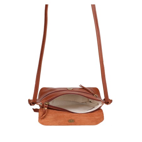 Sac bandoulière rabat S en cuir