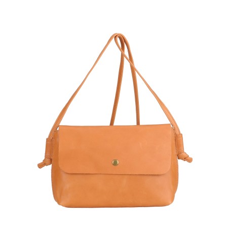 Sac bandoulière rabat M en cuir