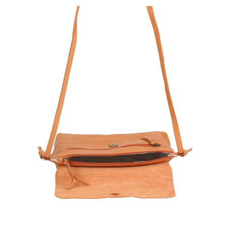 Sac bandoulière rabat M en cuir