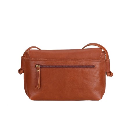 Sac bandoulière rabat M en cuir