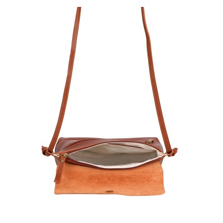 Sac bandoulière rabat M en cuir
