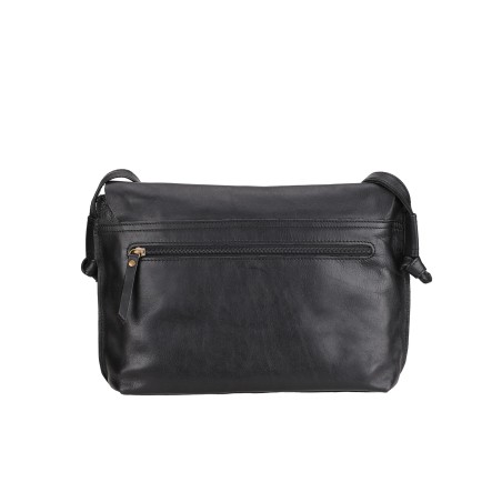 Sac bandoulière rabat L en cuir