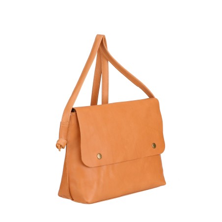 Sac bandoulière rabat L en cuir