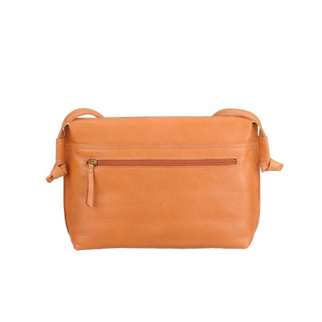 Sac bandoulière rabat L en cuir