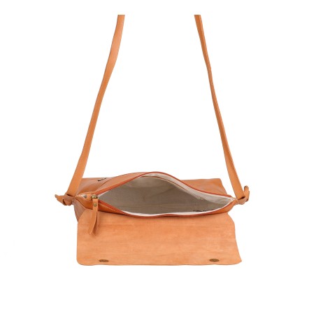 Sac bandoulière rabat L en cuir