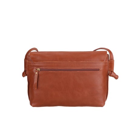 Sac bandoulière rabat L en cuir