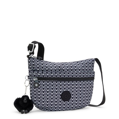 Sac Bandoulière Arto S Signature Print en Toile - Kipling