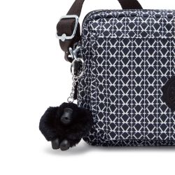 Sac Travers Abanu M Signature Print en Toile - Kipling