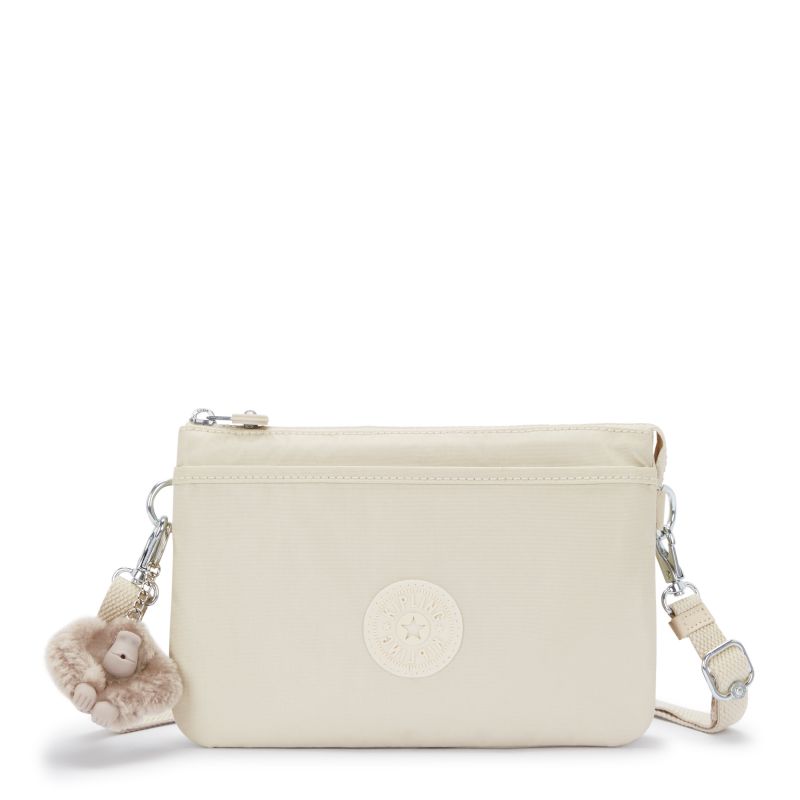 Petit Sac Bandoulière RIRI Beige Pearl en Toile - Kipling